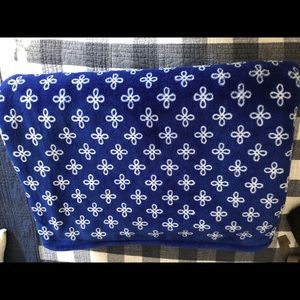 Vera Bradley Royal Blue XL Plush Throw Blanket